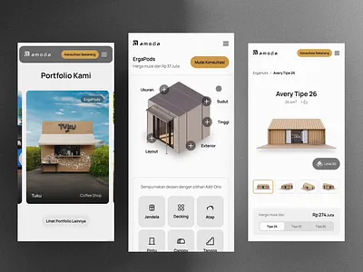 Amoda - Modular building mobile website design 3d design architecture web design b2b backswitch building web design clean design digital product figma framer graphic design minimalist design mobile website mobile website design modular design motion graphics realproject responsive ui ux web design