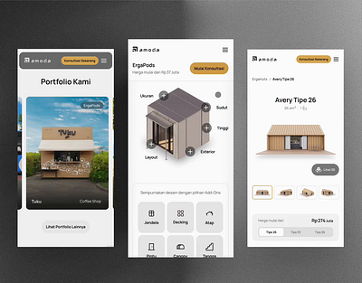 Amoda - Modular building mobile website design 3d design architecture web design b2b backswitch building web design clean design digital product figma framer graphic design minimalist design mobile website mobile website design modular design motion graphics realproject responsive ui ux web design