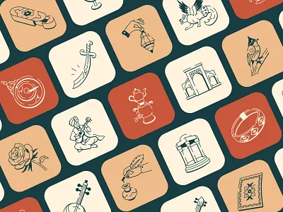 Persian Art Drawing Set 3d animation artcollection brandidentity branding culturaldesign culturalillustration decorativeart digitalillustration editorialdesign geometricdesign graphic design illustrationset islamicart logo motion graphics patternart persianart traditionalart