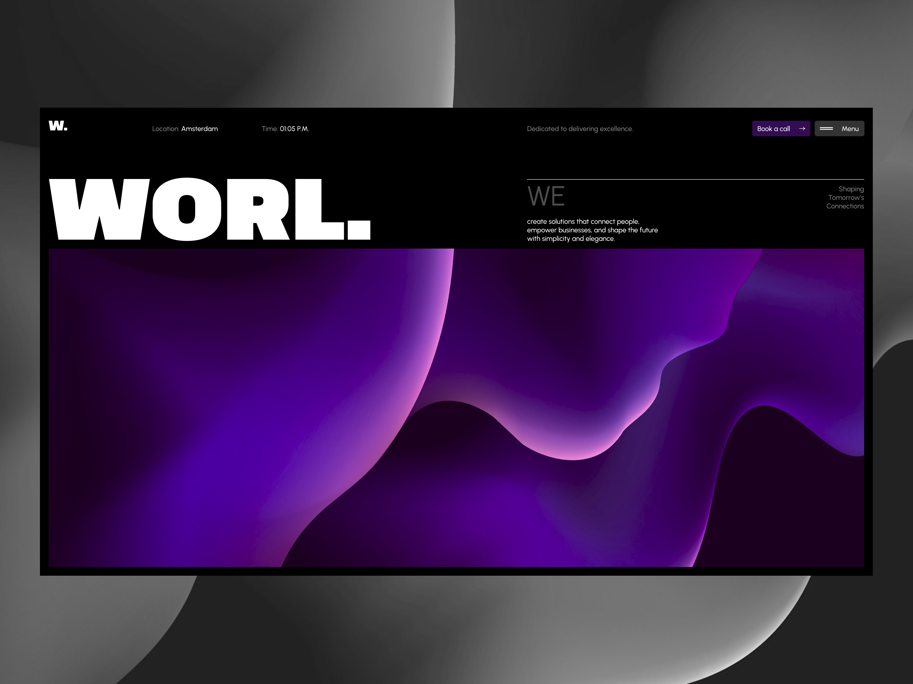 WORL. Company Website design minimal typography ui ux uxresearch web design