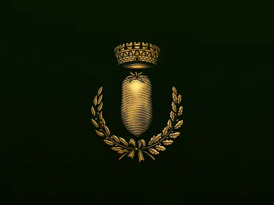 San Marzano - restaurant logo design branding crown design engraving etching food graphic design hand drawn icon illustration italian logo logo design pasta pizza restaurant riyadh tomato wreath