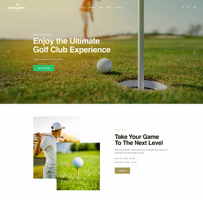 Triompher - Golf Course & Sports Club WordPress Theme blog business design illustration ui web design webdesign wordpress wordpress theme wordpress themes