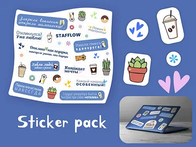 Sticker pack for the company CT_LG tech branding design graphic design illustration sticker stickerpack
