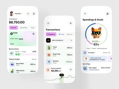 Smart Finance & Crypto Wallet app app design baning bank design finance finance app fintech fintech app mobile mobile app ui ux