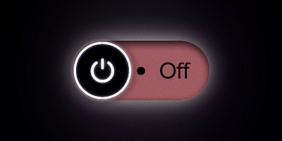 On / Off bounce cursor dark design green light off on red ui