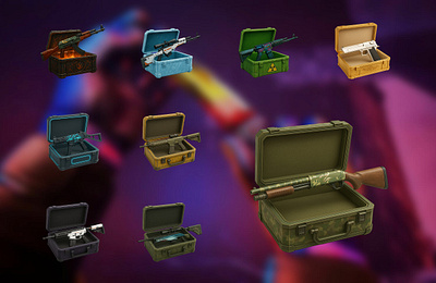 CS2 | Case & Skin Design Concepts 3d animation app branding case design concepts design gambling game gaming graphic design illustration logo motion graphics ss typography ui ux vector weapon skins