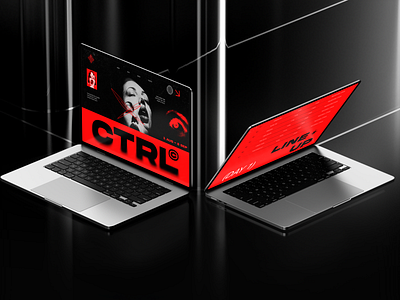 CTRL© Website black and red branding concert design event website festival website landing page music website rock ui ux web design