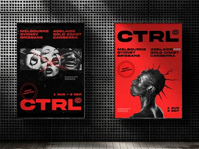 CTRL© Branding billboard design black and red branding festival billboard graphic design illustration marketing design poster design rock rock merch rock poster vector