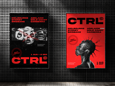 CTRL© Branding billboard design black and red branding festival billboard graphic design illustration marketing design poster design rock rock merch rock poster vector
