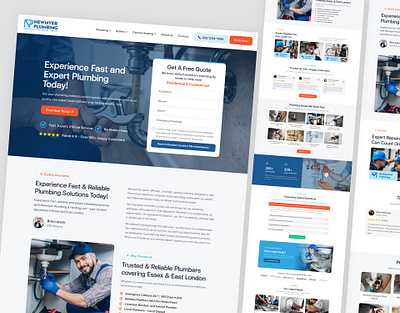 Plumbing Heating Services Website Landing Page booking website electritian website handyman website heating and cooling heating website home cleaning webiste hvac website maintenance website modern website on demand service plumbing heating services plumbing hvac website plumbing ui ux plumbing website plumbing websites rootover agency service website design website branding website design website landing page