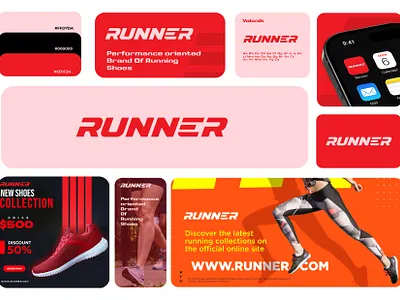 Elevating Performance: Runner Brand Identity & Visual Guidelines branding design graphic design illustration logo typography vector