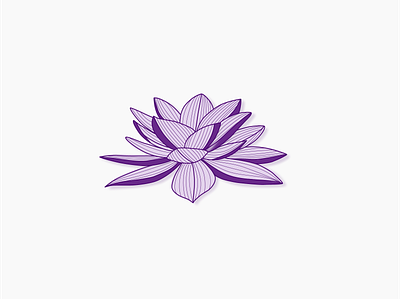 Lotus design graphic design illustration julia-pgh lilac logo lotus purple vector violet
