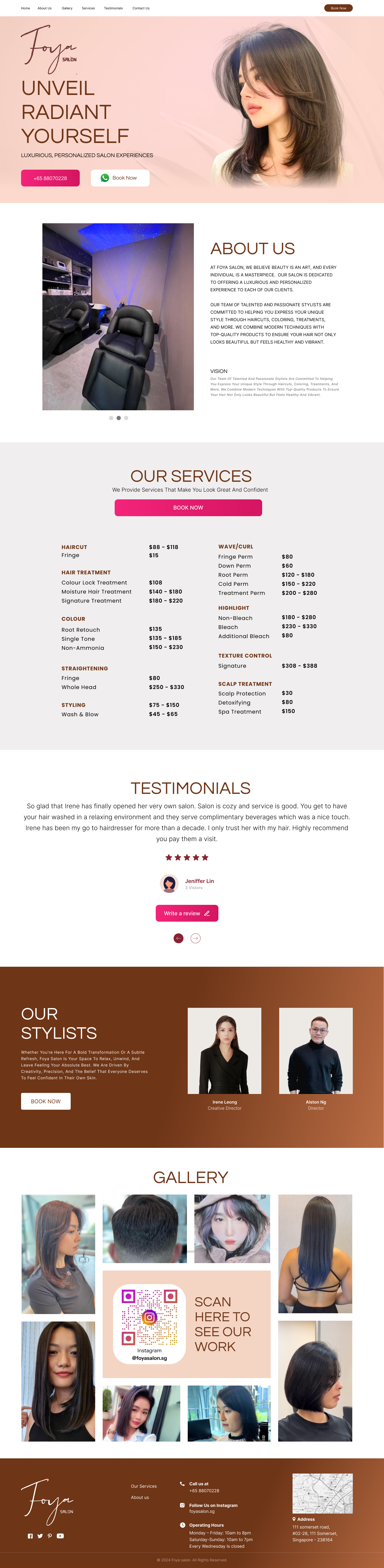 Foya Salon – Luxury Salon Website Design app branding design graphic design illustration logo typography ui ux vector