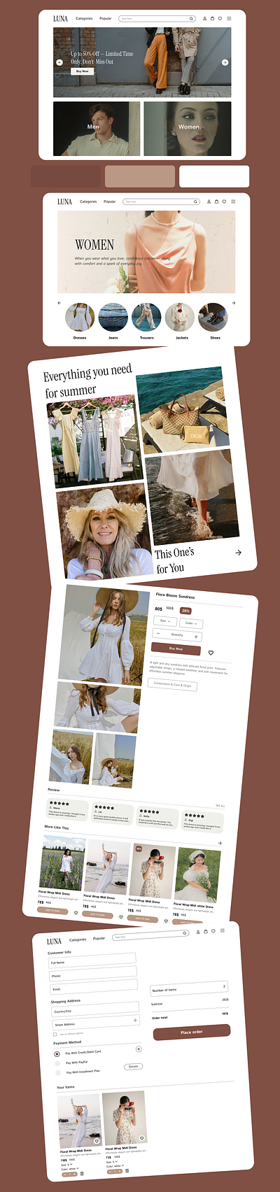 e commerce website ui