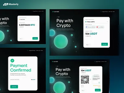 Crypto-Powered Checkout Flow | Masterly checkout flow crypto crypto payment cryptocurrency design ecommerce electronics gadgets landing page landing page design mobile design payment payment process responsive design ui ui design uiux ux ux design website design