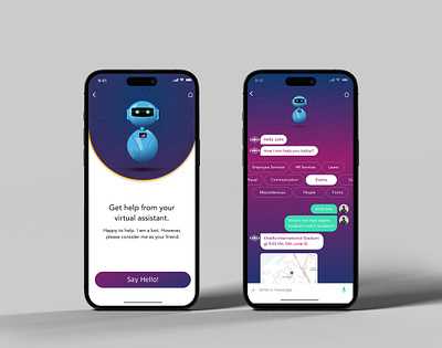 ChatBot - Virtual Assistance ai assistant chat digital guide help kreatekar mobile mobile app qatar travel ui uiux