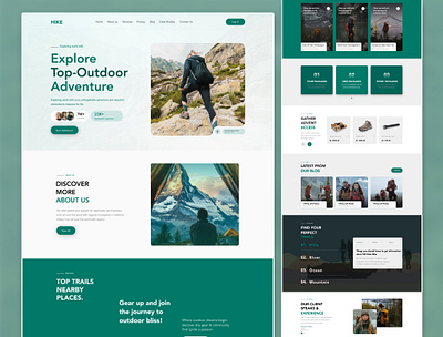 Travel and Hiking Website Design travel and hiking website design