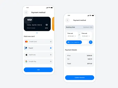 Payment Page - Parking Mobile App app design booking app car app car charging app car parking app charging app ios location tracker app mobile app parking app payment app payment details payment experience payment option payment screen payment setting payment view paymentuipage ui ux