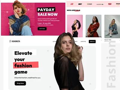 Fashionista - Your hub for trendy, unique, & affordable fashion app branding design ecommerce fashion figma graphic design typography ui ux web design