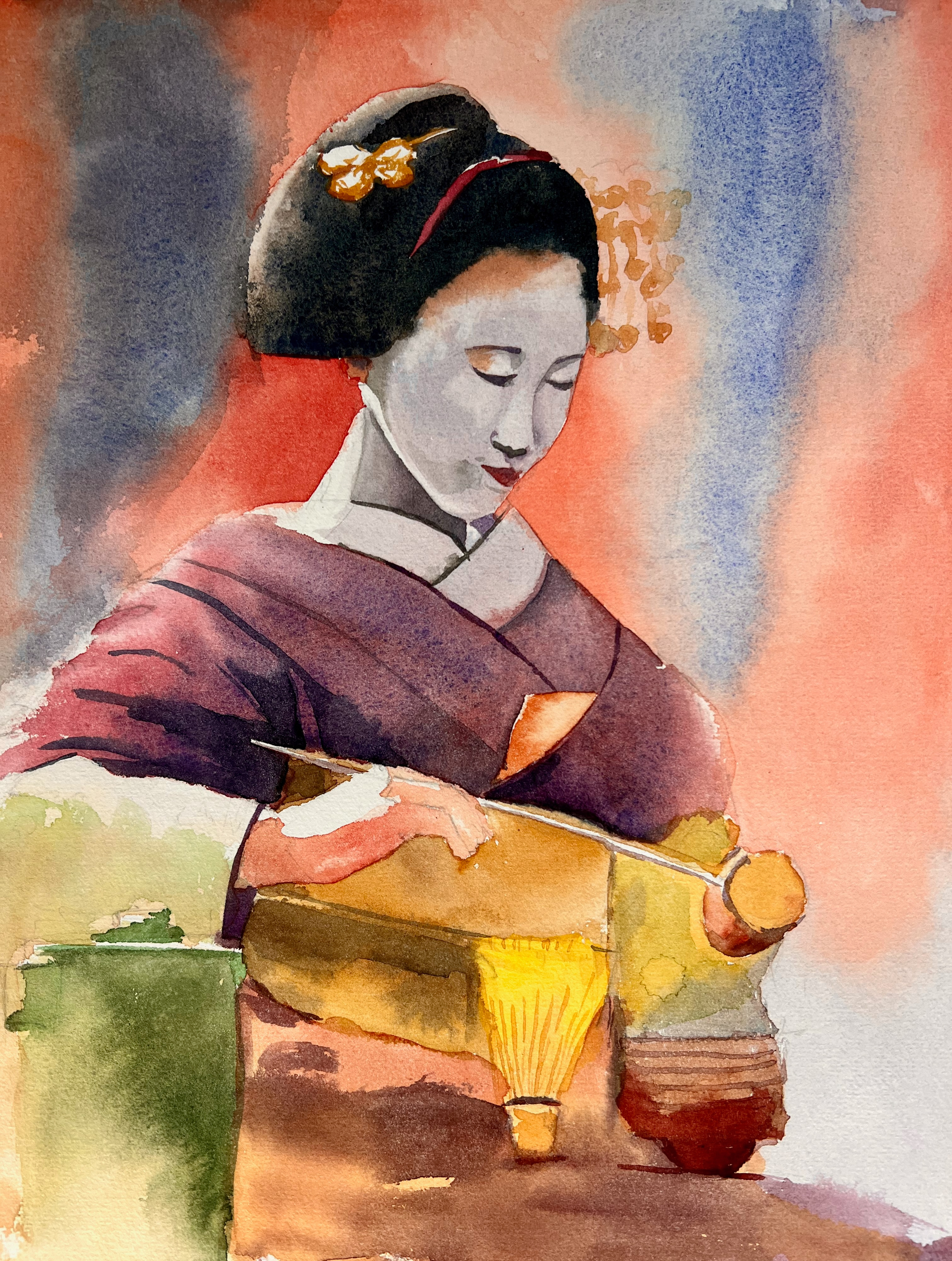 Tea ceremony ceremony culture illustration japan matcha tea watercolor