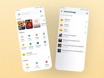 File Manager App app design cloud storage design trend document file manager file manager app file sharing mobile design organize storage app trendy ui uiux designer visual design