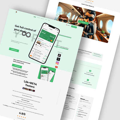 Landing Page for Mobile App YoorCut-2d graphics elements branding design graphic design illustration landing page ui web design webflow