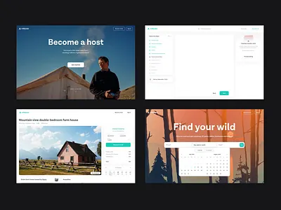 Wildpoint.com, search pages animation booking camping color illustration inner system interaction interface photo search travel ui ux web website white