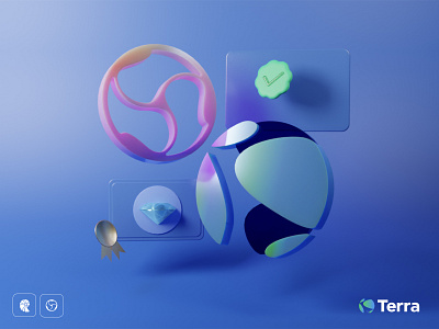 3D Banner 3d blender blockchain graphic design