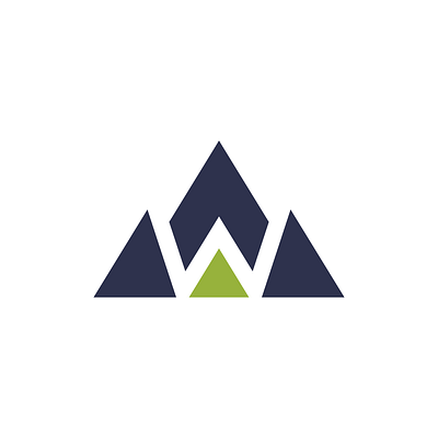 Letter W Mountain Peak Logo for sale buy capital financial for sale insurance investments letter w logo mountain outdoor peak premade purchase ready made rock strength strong summit ventures
