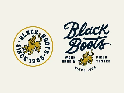 Black Boots. apparel badge branding design graphic design illustration lettering logo t shirt