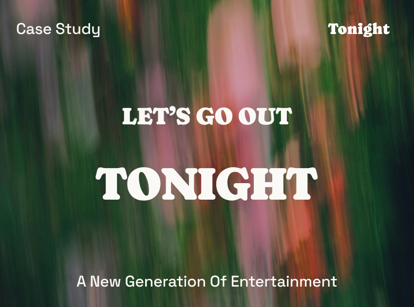 Tonight, events and entertainment responsive website animation entertainment events figma landing page prototyping responsive website ui ux research website design wireframes