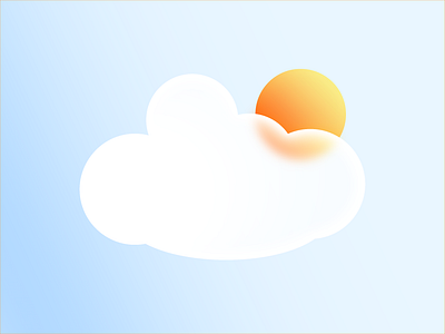 Hey, sunshine! cloud glassmorphism gradients graphic design illustration sky sun weather