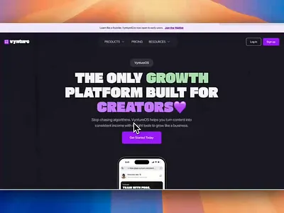 Vyntue Landing Page branding product design ui uiux ux