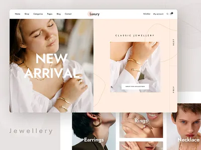 Crafto - AI-Powered WordPress Theme - Jewellery animation branding creative ecommerce gold website desing graphic design jewellery jewellery design jewellery website jewellery website design landing page design online jewellery online shopping responsive design ui web design