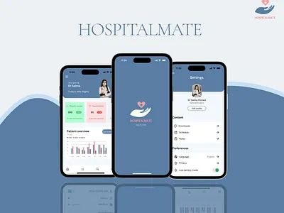 HospitalMate, a smart tool for healthcare professionals animation clinic dashboard healthcare hospital prototype uiux design ux research wireframes