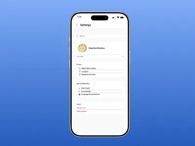 #DailyUI Day 7 - Settings graphic design settings ui