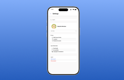 #DailyUI Day 7 - Settings graphic design settings ui