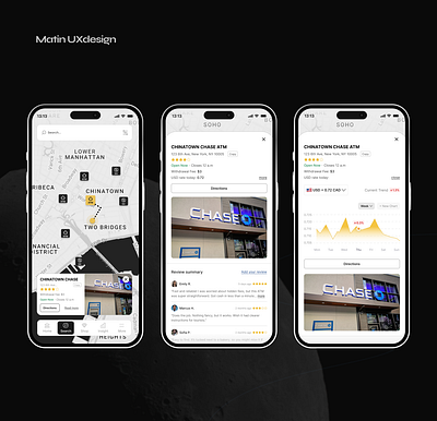 Travel Made Easy — Search for ATM and Exchange Hub bank banking app design currency rate design digital banking app exchange money app review search for atm search for exchange money