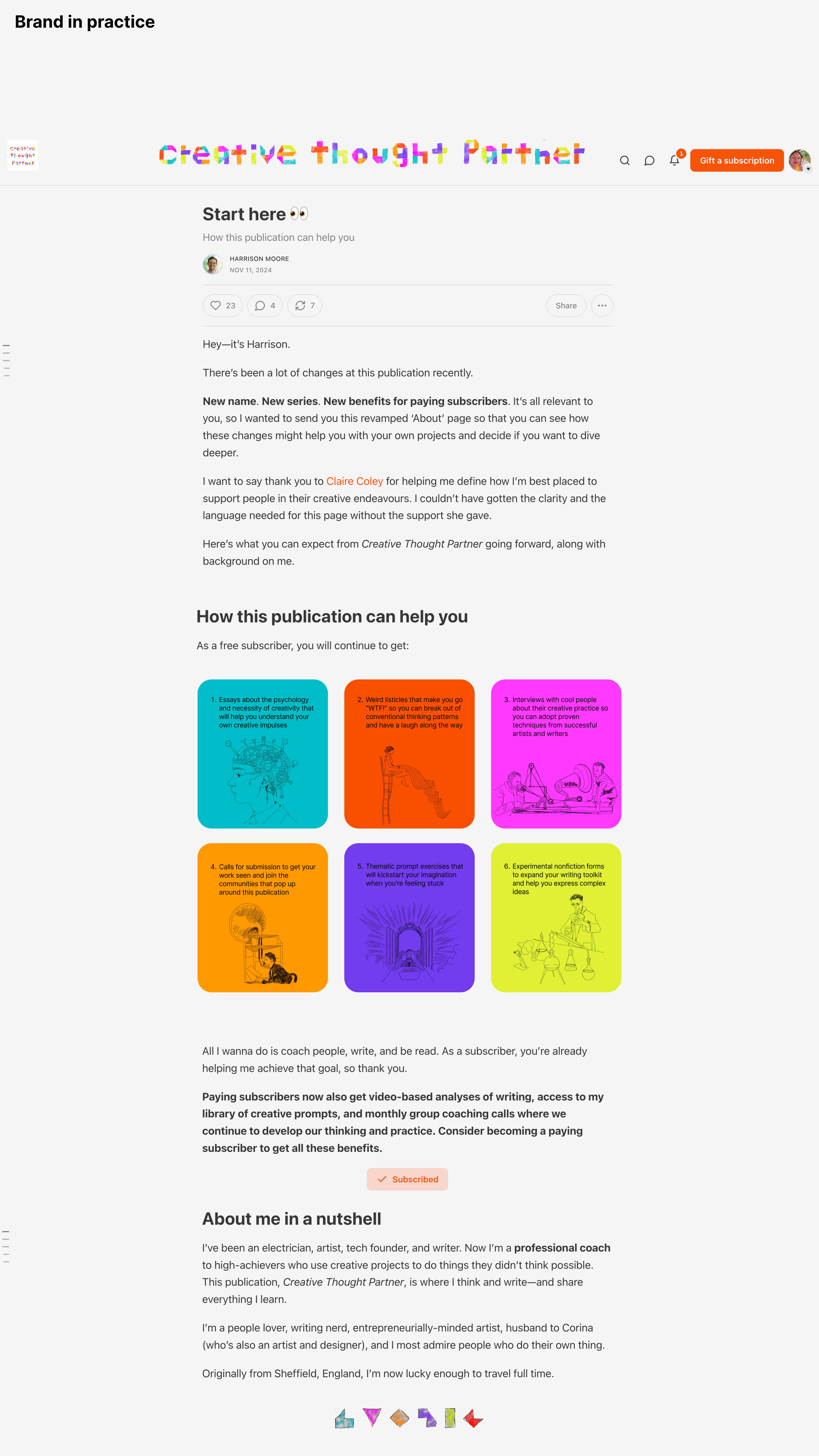 Creative Thought Partner's Brand branding illustration logo typography