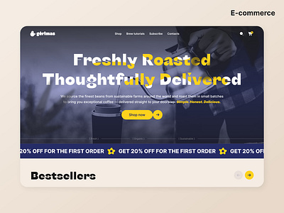 Coffee Shop E-commerce coffee delivery ecommerce onlinestore productcard shop uiuxdesign webdesign