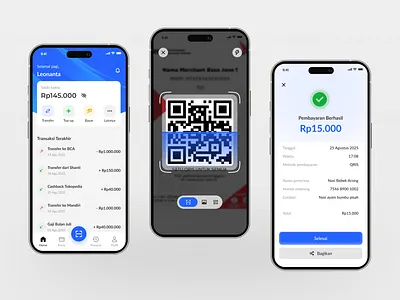 💳 Finance App — Modern Dashboard & Payment Flow figma finance finance app mobile mobile ui money qris success ui design uiux