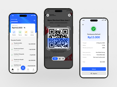 💳 Finance App — Modern Dashboard & Payment Flow figma finance finance app mobile mobile ui money qris success ui design uiux