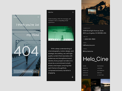 Helocine - Mobile Responsive abstrak clean heloclaps minimalist mobile breakpoints mobile design mobile responsive design responsive design ui uiux