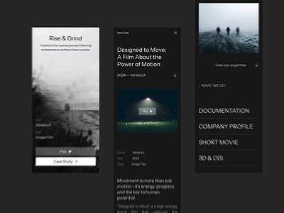 Helocine - Mobile Responsive abstrak clean heloclaps minimalist mobile breakpoints mobile design mobile responsive design responsive design ui uiux
