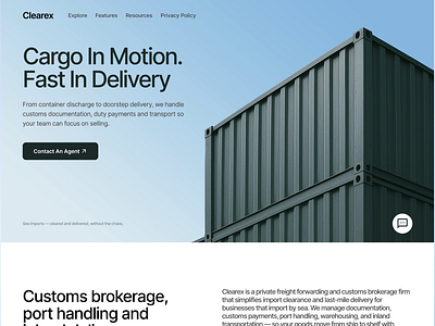 CLEAREX - MOTION SHOWCASE aesthetic agency animation best blinxpace branding design graphic design landing page micro mobile motion graphics responsive service simple supply chain ui ux web website