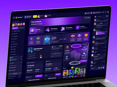 Casino Design betting ui casino casino dashboard casino design casino profile casino ui casino ui ux crypto casino crypto dashboard design ui ux gambling design game game design game ui ux gamification gamifications gaming purple casino referral social casino