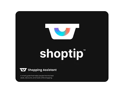 shoptip ai assistant basket buy deal discount logo logo design market marketing sell shop shopping shopping logo store store logo