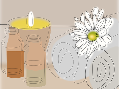 Spa candles design graphic design illustration julia-pgh logo perfum relax spa vector