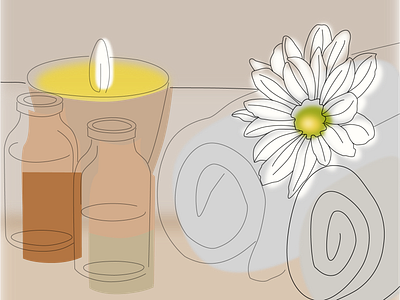 Spa candles design graphic design illustration julia pgh logo perfum relax spa vector