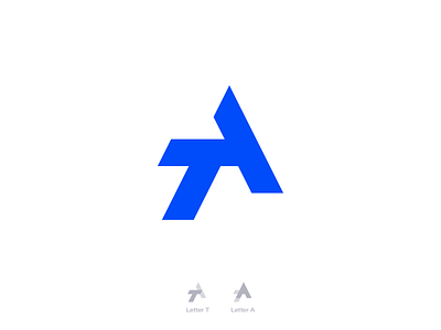 TA Monogram bold branding collaboration forward initial italic letter letter a letter t logo design logomark modern monogram moving professional simple sleek symbol ta